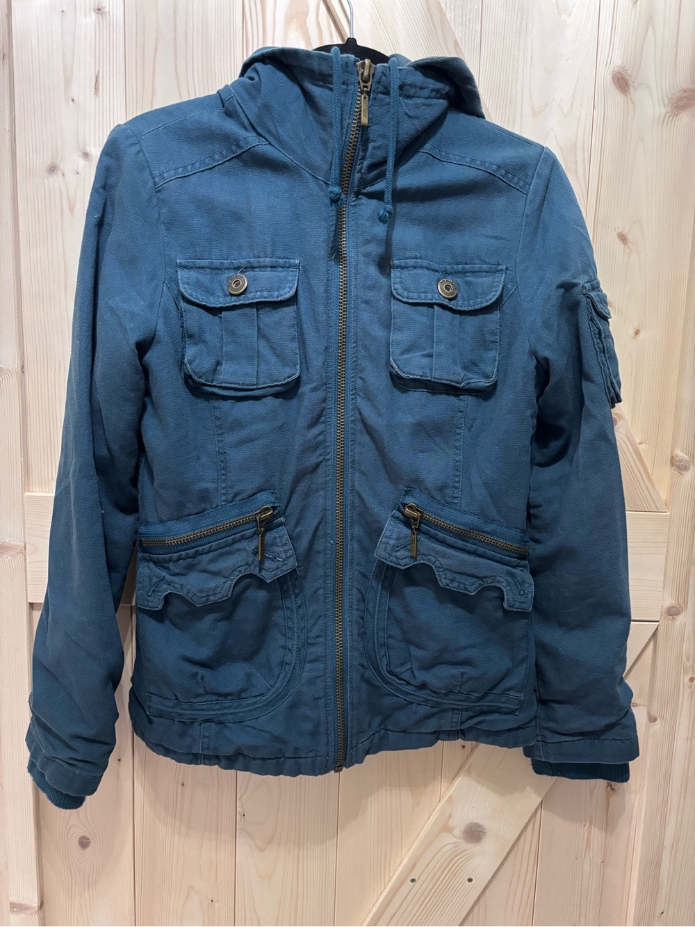 VINTAGE Jack by BB Dakota Lake blue- Twilight Bella Swan hooded utility jacket M